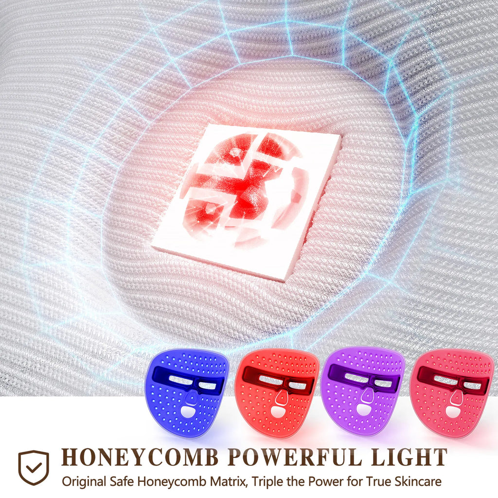 LED Red Light Therapy Face Mask — 336 LEDs, 3 Modes, Cordless