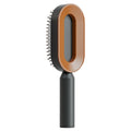 Self-cleaning brush before after frizzy to smooth hair - Évoque Beauty