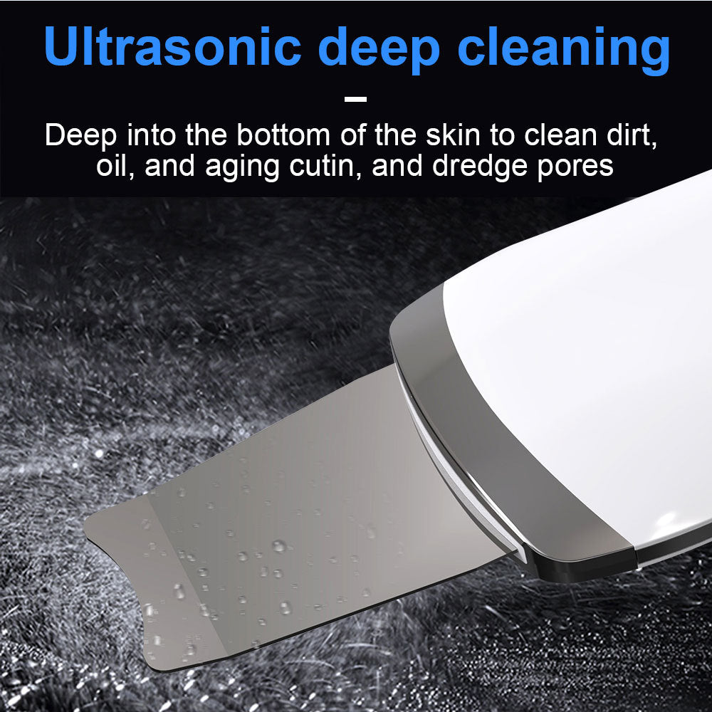 Electric Ultrasonic Skin Scrubber Face Spatula Home Ultrasonic Skin Scrubber Facial Cleaner Handheld Mini Derma Galvanica Tightening